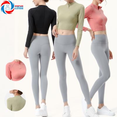 China Wholesale Breathable Multicolor Nylon Top Woman Super Soft Stretchy Gym Wear Fitness And Yoga Wear for sale