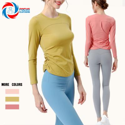 China New Breathable Fall Sports Stacked Long Sleeve Top Women Workout Apparel Sports Wear For Women Fitness for sale