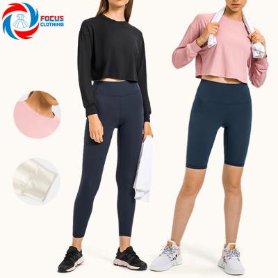 China Hot Selling Multicolor Women's Breathable Fitness And Yoga Wear Clothing Casual Jogging Autumn Sports Top for sale