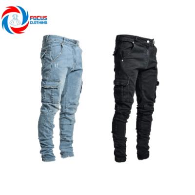 China Fashion Breathable Multi-pocket Casual Pencil Cotton Straight Pants Men's Casual Pencil Cotton Straight Pants Jeans for sale