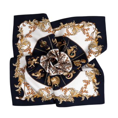 China 2021 Custom Anti-Puffiness 100%Silk Satin Design Digital Satin Silk Scarf Shawl for sale