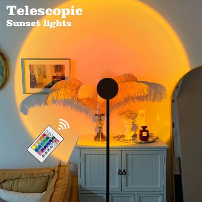 China 2021 new arrivals LED modern projection RGB color sunset light photography rainbow sunset colorful floor lamp for sale