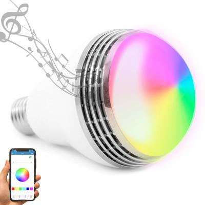 China 6 Watt Indoor Music Smart LED Light Bulb E27 Speaker RGBW Phone APP Control Color Changing Dimmable Amazon Party Christmas for sale