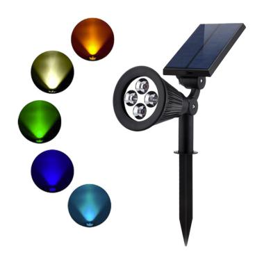 China Garden Drop Shipping RGBW Color IP65 Outdoor Park Landscape Light Waterproof Decorative Solar LED Lawn Spotlight Outdoor Park Landscape Light for sale