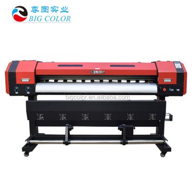 Cina PVC 1.9m large format inkjet eco printer xp600/tx800 solvent printhead roll for rolling printer heat transfer sublimation printer in vendita