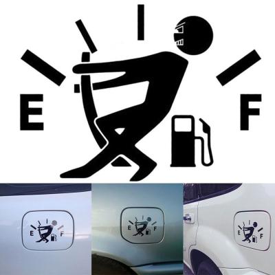 China Funny Oil Proof Stickers Waterproof Logo Custom Window Self Adhesive PVC Car Door Waterproof Auto Body Side Black Decals For Truck Vehicle Decoration for sale