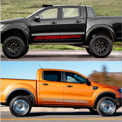 China Geometric Suitable For Ford Pickup Raptor Ford Ranger Side Skirt Sticker Car Decoration Refit A86 for sale