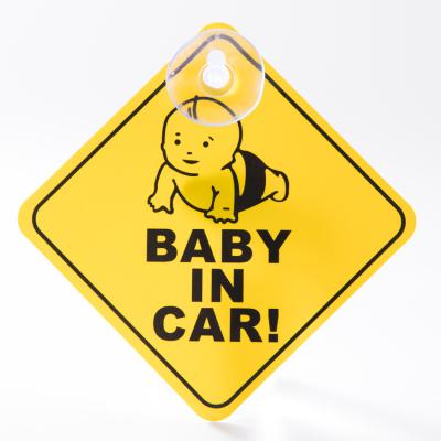 China Customizable Manufacturer Baby On Board Vinyl Decal Car Window Warning Sign Safety Car Vinyl Sticker for sale