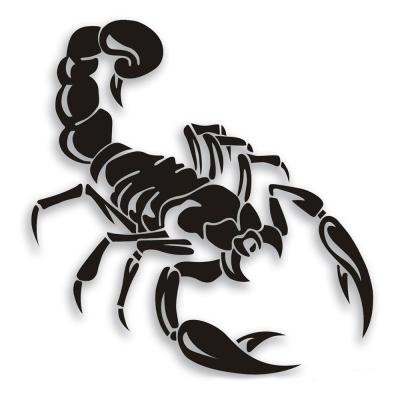 China Waterproof Color Permanence 3D Scorpion Car Sticker PVC Car Styling Hood Side Stripe for sale