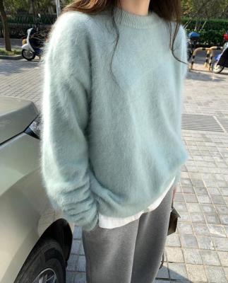 China Mink Cashmere Sweater Cashmere Knitwear fluffy multicolored fluffy plus size women's sweaters for sale