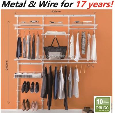 China High Quality Hot Sale DIY Metal Wardrobe Walk In Closet Shelving Organizer System With Cheap Price for sale