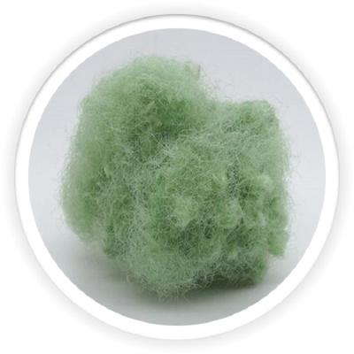 China 15D 32mm Dope Dyed Polyester Raw Material For Acoustic Panels for sale