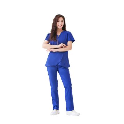 China Factory Price Hospital Scrub Uniforms Sets Fashionable Doctor Scrubs Medical Uniform Scrub Suits For Women for sale