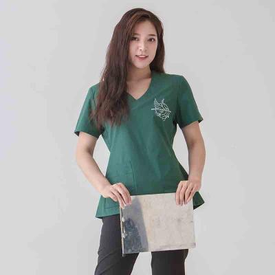 China Unique Hospital Scrubs Uniforms Nursing Short Sleeve Sets Women Scrub Uniforms Set for sale