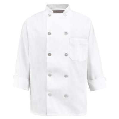 China Unisex Chef Uniform French Coat Chef Long Sleeves Shorts Sleeves Wholesale Chef Criss-Cross Kitchen Uniform for sale