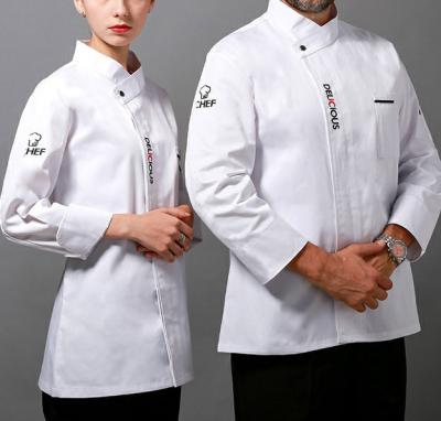 China Unisex Chef Uniform French Coat Chef Long Sleeves Shorts Sleeves Wholesale Chef Criss-Cross Kitchen Uniform for sale