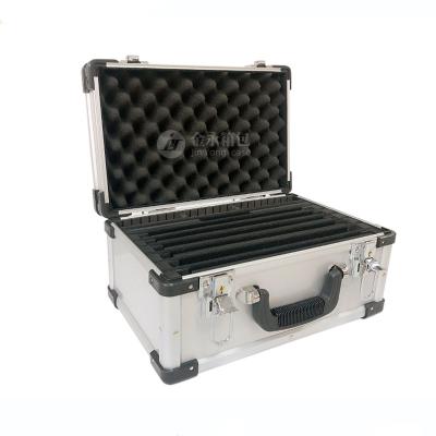 China Waterproof Shockproof Dustproof Hard Aluminum Tool Box Silver Hardware Shell Case With Foam Complicated Flight Shipping Case for sale