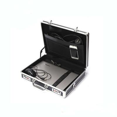 China China High Quality Waterproof Shockproof Dustproof Black Metal Attache Aluminum Laptop Briefcase With Divider for sale