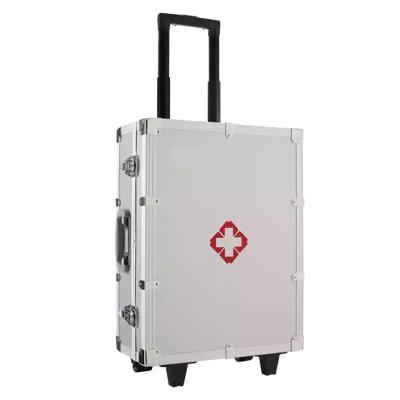 China Hard Shell Trolley Luggage Custom Made Case Industry High Capacity Aluminum Rolling Trolley Suitcase For Tools for sale