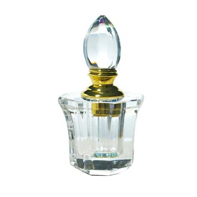 China 3mlGlass Attar Essence K9 China Oud Oil Arabian Crystal Essential Oil Empty Perfume Bottle Octagonal Crystal Perfume Bottle Essentia Oil for sale