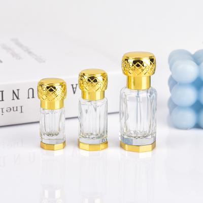 China Good Sale 12ml Personal Care Cosmetics Glass Bottles Empty Decorative Glass Perfume Bottle Aroma Essence Oil Bottle Packaging for sale