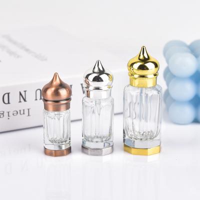 China High-end Clear Transparent Glass Empty Perfume Oil Bottle Personal Care Dropper Bottle Attar Glass Bottles for sale