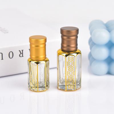 China High End Clear Empty Personal Care Perfume Oil Dropper Glass Bottle Attar Bottles Wholesale 12ml Perfume Oil Bottle for sale