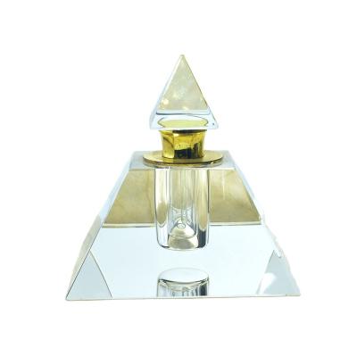 China China Wholesale Luxury Elegant Clear Perfume Bottle 12ML K9 Crystal Glass Perfume Bottle Empty Attar Oud Custom Oil Bottle for sale