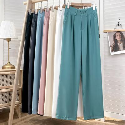 China High Grade Second Hand Pants Soft Second Hand Fabric Silk Women Pants Wide For Summer Outfit Daily for sale