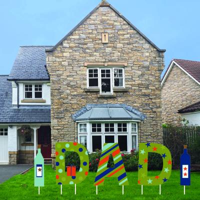 China Wholsale Quality Price Cutout Father's Day Yard Sign Waterproof Lawn Decorations for sale