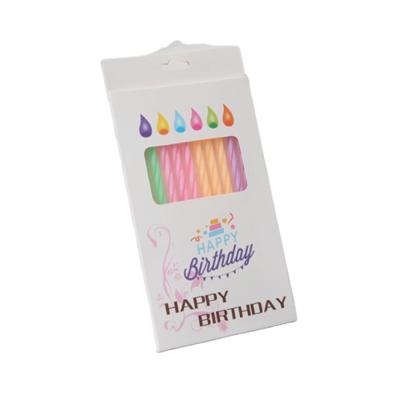 China Wholesale Relighting Candle Rainbow Cake Party Sparkler Number Happy Birthday Candles for sale