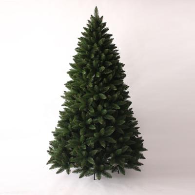 China 7 Feet Fire Retardant And Eco - Friendly Premium Artificial Hinged Christmas Tree Unlit With Metal Stand for sale