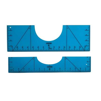 China Eco-friendly/Competitive Price Customized Acrylic Color T-shirt Ruler Alignment Tool Ruler Package Blue T-shirt Center Size Chart Guide Clearly for sale