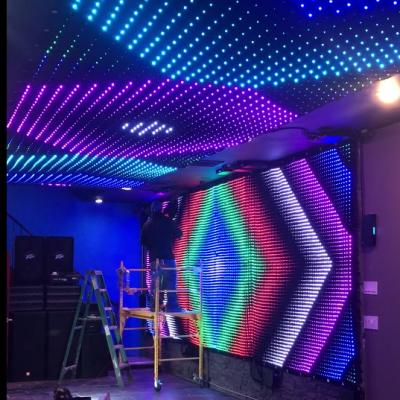 China DIP546 indoor led flexible curtain display for nightclub stage led video wall controller for sale