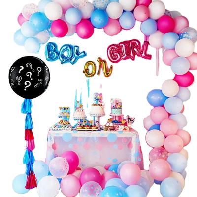 China Blue Arch Kit Gender Reveal Party Backdrop Festival Decoration Pick Black Baby Shower Balloon Party Decoration Pink Arch Balloons Supplies for sale