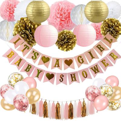 China Festival Decoration Selection Gender Reveal Party Decoration Balloons Set Baby Shower Pink Party Latex Balloon Decoration Supplies for sale