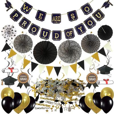 China Festival Decoration Selection Congraduation Graduation Party Supplies Decorations Set to Include Congratulations Graduate Banners Latex Balloons for Grad Party for sale