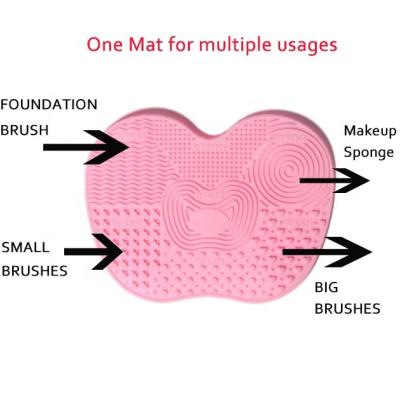 China Customized fashion trend make up brush cleaning mat silicone make up brush cleaner mat protection makeup tools cleaning remover for sale