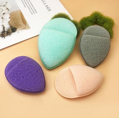 China Fashion Trend Customized Round Shape Washable Clean Non-latex Remover Makeup Packaging Sponge Cosmetic Facial Cleansing Puff For Face for sale