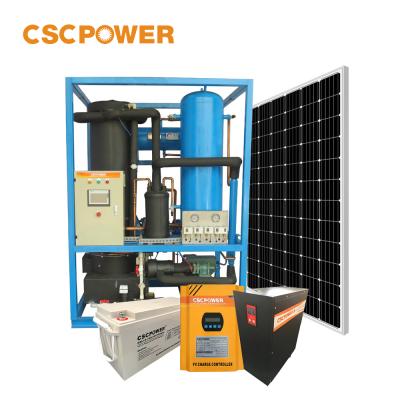 China Cool-keeping CSCPOWER 1 Ton Solar System Tube Ice Machine For Crystal Ice for sale