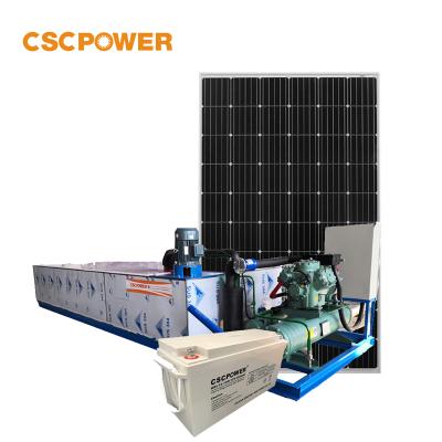 China Fishing Industry Commercial Industrial Solar Powered Brine Ice Maker Brine Ice Block Machine 1 Ton Per Day For Islands for sale