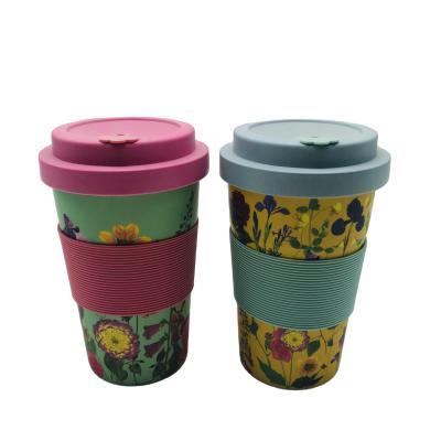 China Sustainable Reusable PLA 14OZ Plastic Bamboo Cup For Coffee To Go, Coffee To Go Mug for sale