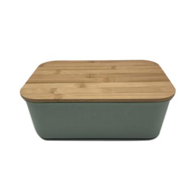 China Sustainable Eco Friendly Organic Bamboo Fiber Lunch Boxes Bamboo Lunch Containers With Bamboo Lid for sale