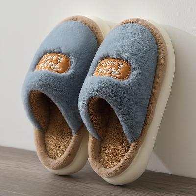 China Fashion Trend Warm Winter Slippers Home Warm Plush Shoes House For Men And Women Cotton Slippers for sale