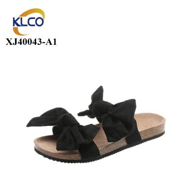 China Wholesale Lady Fashion Trend Sandals Butterfly-knotted Flat Ladies Beach Shoes Girls Sandal Women Slippers for sale