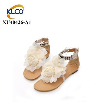 China Comfortable Women Sandal Shoes Woman Slippers Summer Beach Sandals Girls Lady Flower Steel Toe Fashion Wholesale for sale