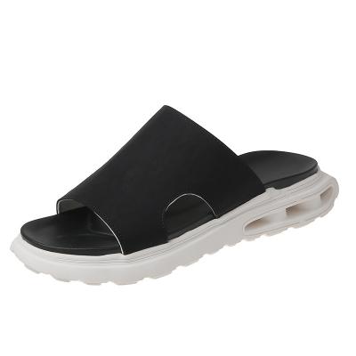 China Summer Open Non-slip Beach Flat Men's Slippers Flat Toe Sandals Outdoor Slides for sale