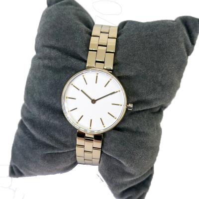 China Private label dw 304 stopwatch wholesale ladies 30mm platinum shiny white solid metal watch for sale