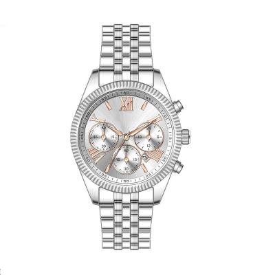 China Low MOQ Band 37 Stainless Steel Alloy Case Wrist OEM Chronograph Silver Rosegold Millimeter Sunburst Women's Hot Selling Japan Movement Automatic Watch for sale