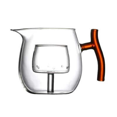 China Explosion-proof, heat-resistant and high temperature sustainable brewing special glass teapot for small green citrus for sale